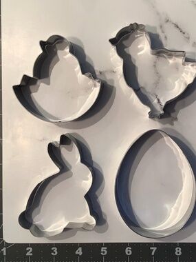 Easter Cookie Cutters Set 4 pcs., metal.